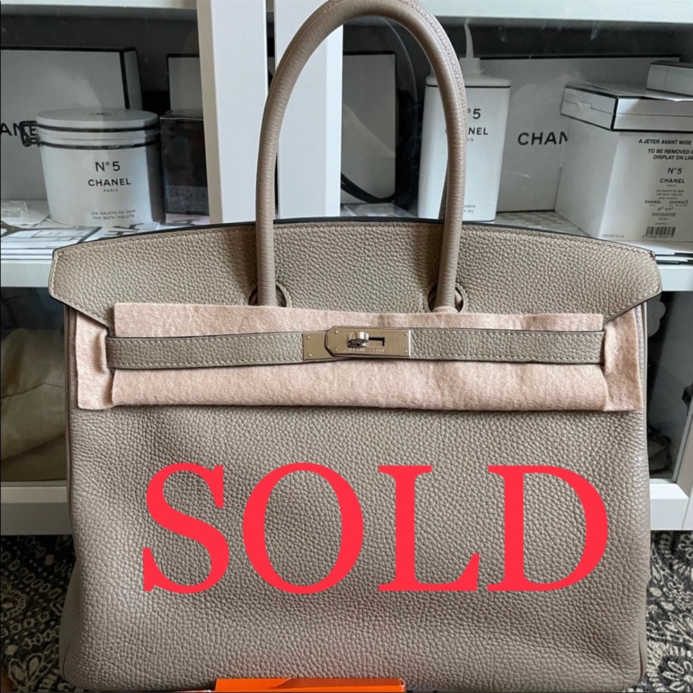 SOLD Hermes Birkin 35 Gris T . Togo PhW